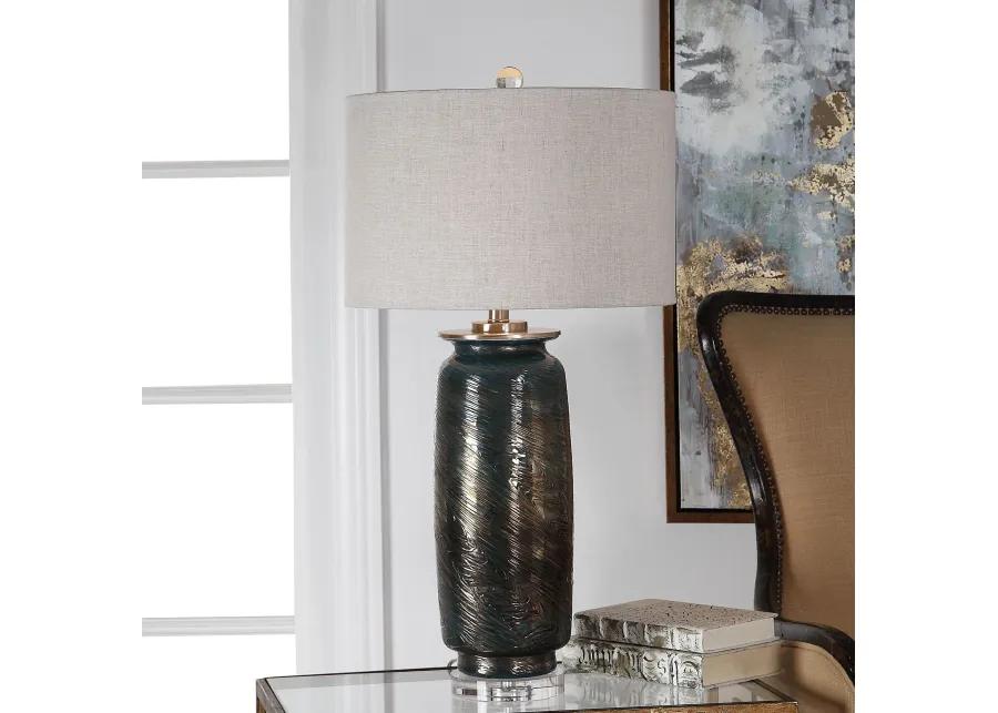 Uttermost Olesya Swirl Glass Table Lamp