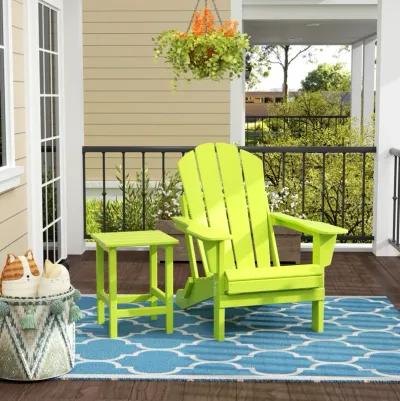 WestinTrends Outdoor Patio Adirondack Chair with Side Table