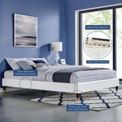 Modway - Harlow King Performance Velvet Platform Bed Frame