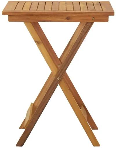 vidaXL Folding Garden Table 23.6"x23.6"x29.5" Solid Acacia Wood