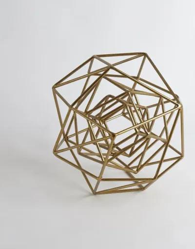 Geo Medium Gold Sculpture