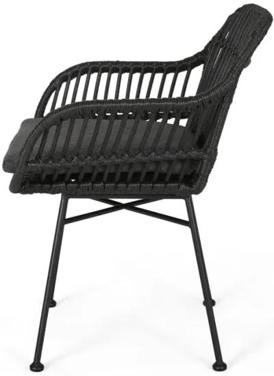 Merax 2 Pieces Outdoor Rattan Chairs with Cushions