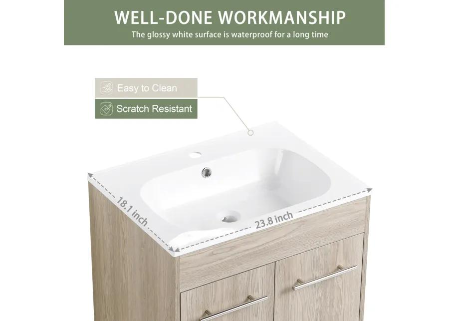 24 Inch Freestanding Bathroom Vanity