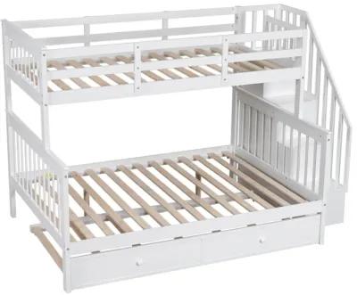 Merax Bunk Bed with Trundle and Guard Rail