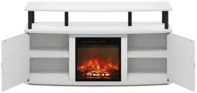 Fireplace Entertainment Center with Doors Storage Cabinet for TV up to 55 Inch