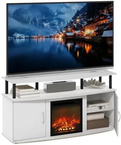 Fireplace Entertainment Center with Doors Storage Cabinet for TV up to 55 Inch