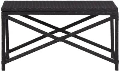 vidaXL Garden Bench 31.5" Poly Rattan Black