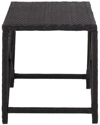 vidaXL Garden Bench 31.5" Poly Rattan Black