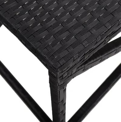 vidaXL Garden Bench 31.5" Poly Rattan Black