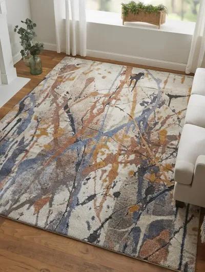 Gilmore 39MPF 8' x 10' Blue/Orange/Gray Rug