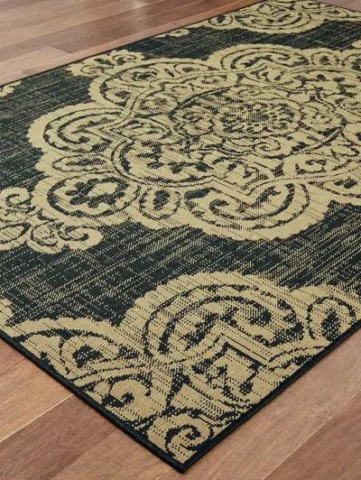 Marina 6'7" x 9'6" Black Rug