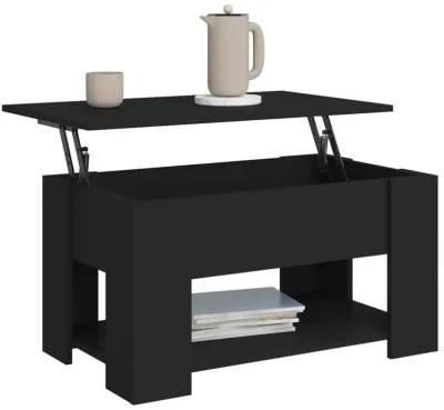 vidaXL Coffee Table Black 31.1"x19.3"x16.1" Engineered Wood