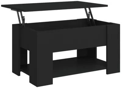 vidaXL Coffee Table Black 31.1"x19.3"x16.1" Engineered Wood