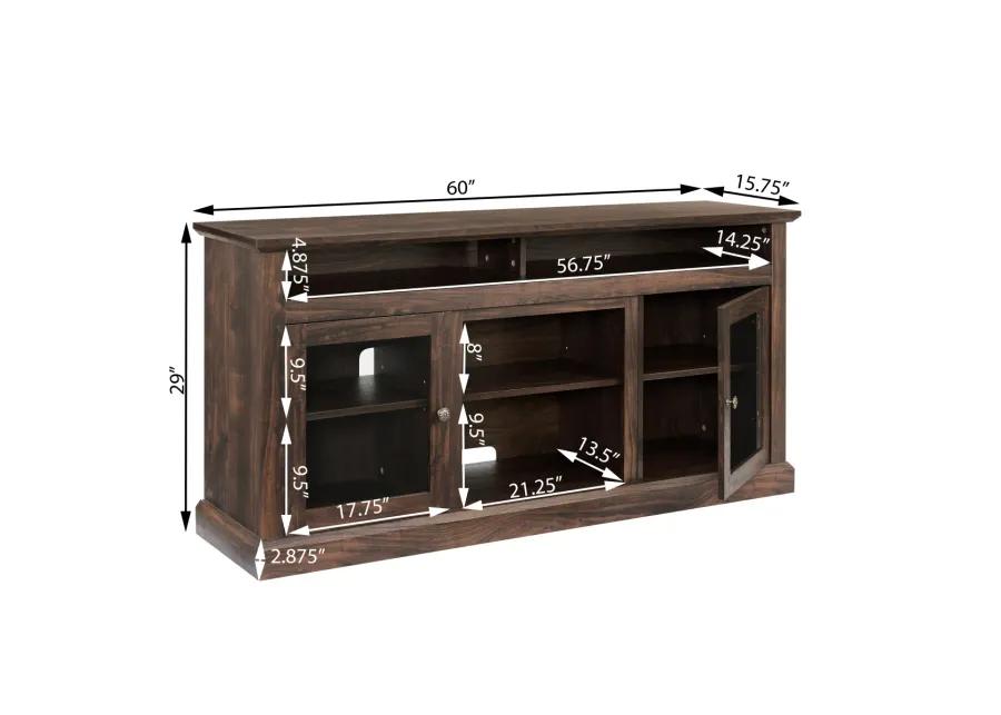 Modern 65" TV Media Stand with Open/Closed Storage