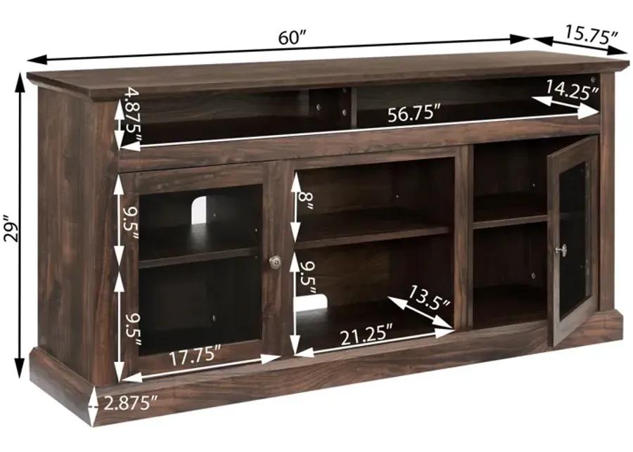 Modern 65" TV Media Stand with Open/Closed Storage