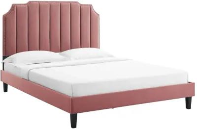 Modway - Colette King Performance Velvet Platform Bed