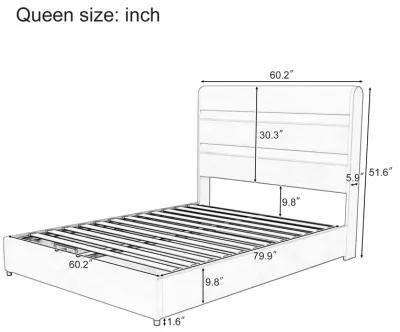 Merax Lift Up Storage Bed with Headboard