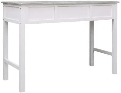 vidaXL Writing Desk Gray 43.3"x17.7"x29.9" Wood, 284153