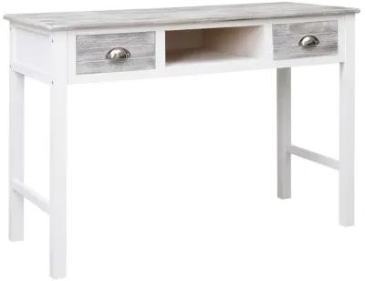 vidaXL Writing Desk Gray 43.3"x17.7"x29.9" Wood, 284153