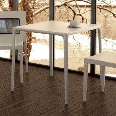 28" Gray Patio Square Stackable Dining Table