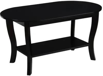 Convenience Concepts American Heritage Oval Coffee Table with Shelf