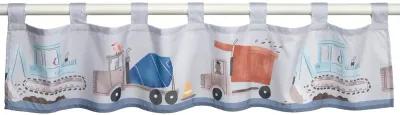 Bedtime Originals Construction Zone Gray Trucks Window Valance