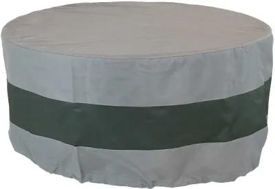 Sunnydaze 80 in 2-Tone Polyester Round Outdoor Fire Pit Cover - Gray/Green