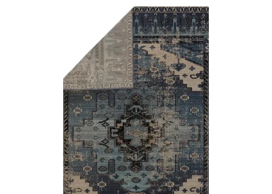 Polaris Cicero Blue 2'8" x 10' Runner Rug