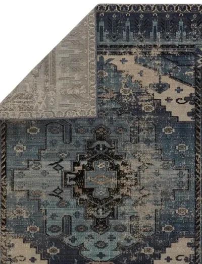 Polaris Cicero Blue 2'8" x 10' Runner Rug