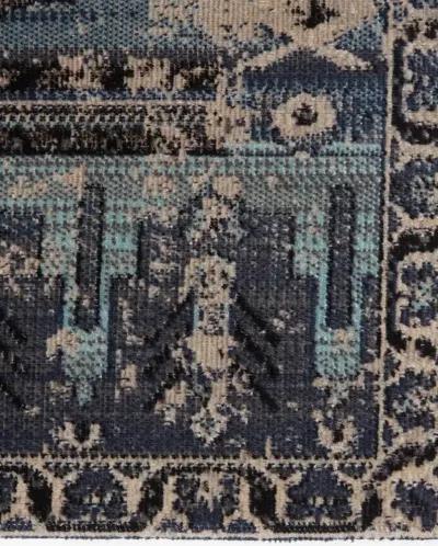 Polaris Cicero Blue 2'8" x 10' Runner Rug