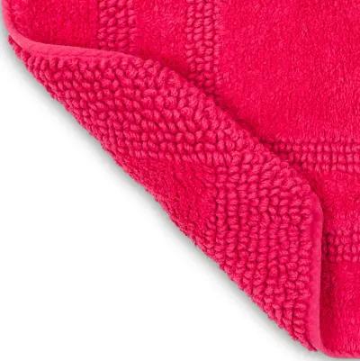 Cotton Reversible Fiesta Pink 1' 9" x 2' 10" Bath Mat