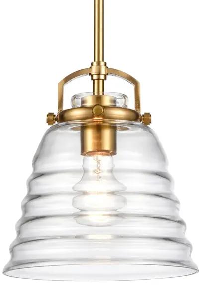 Current 8'' Wide 1-Light Brass Pendant