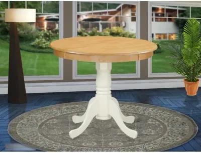 East West Furniture Dining Table Oak & Linen White, ANT-OLW-TP