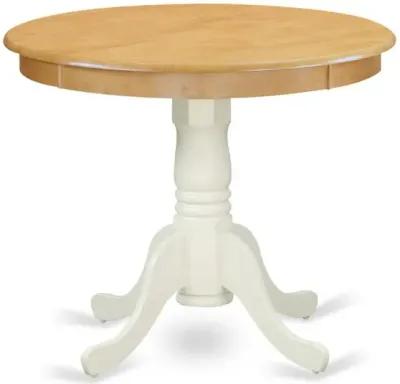 East West Furniture Dining Table Oak & Linen White, ANT-OLW-TP