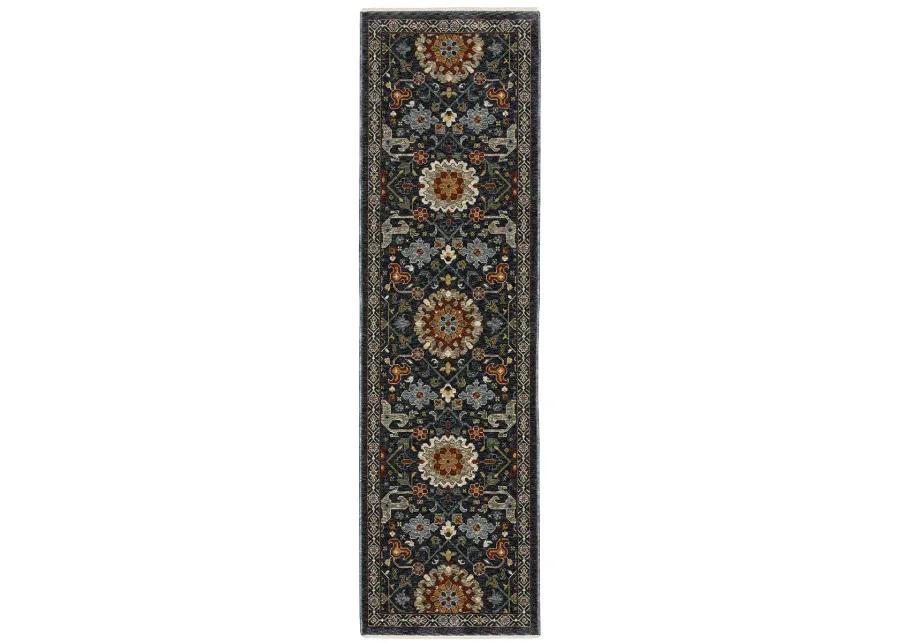 Aberdeen 2'3" x 7'6" Blue Rug