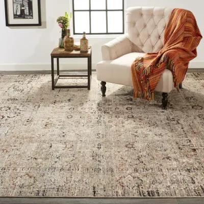 Caprio 3958F Taupe/Ivory/Gray 2'6" x 10' Rug