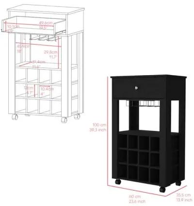 Bar Cart Bayamon, Living Room, Black