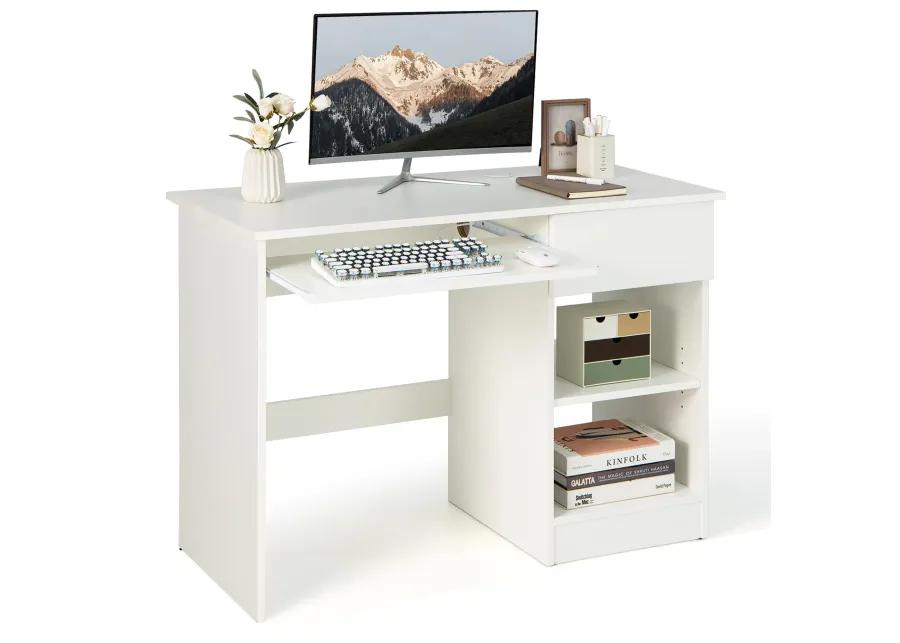 Costway Computer Desk Home Office Workstation Study Laptop Table w/Keyboard Tray Drawer