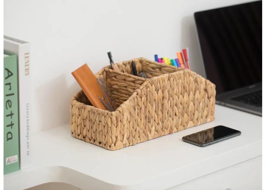 Natural Water Hyacinth Storage Organizer Caddy