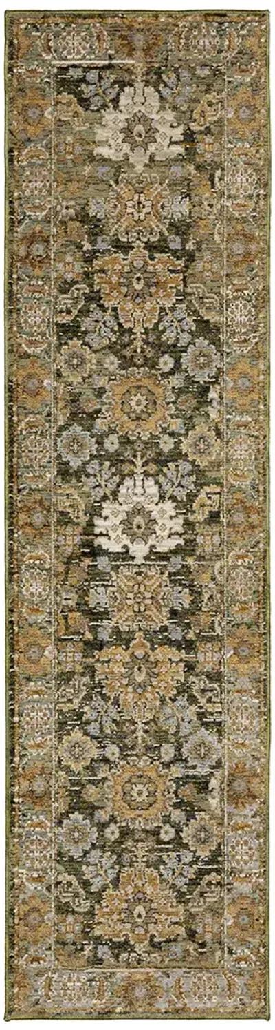 Andorra 2'6" x 12' Green Rug