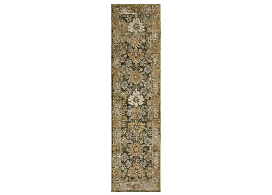 Andorra 2'6" x 12' Green Rug