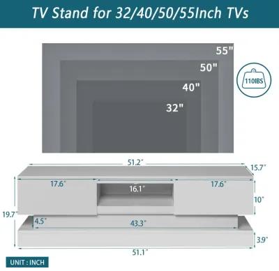 Hivvago 55 inches Modern and Simple Design Television Stand Organizing Cabinet