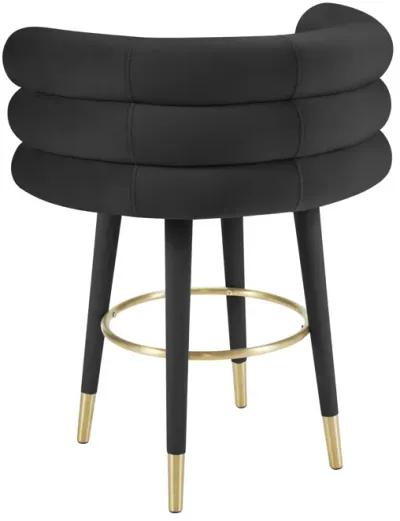 Betty Grey Velvet Counter Stool