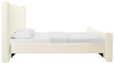 Athara Cream Velvet Full Bed