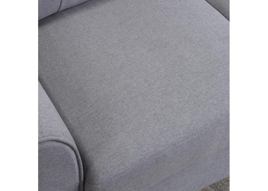 57.5" Modern Living Room Loveseat Linen Upholstered Couch Furniture For Home Or Office