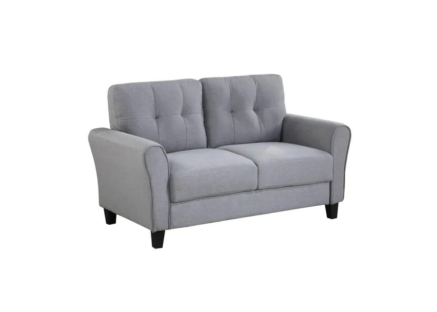 57.5" Modern Living Room Loveseat Linen Upholstered Couch Furniture For Home Or Office