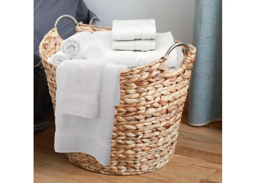 Large Round Water Hyacinth Wicker Laundry Basket