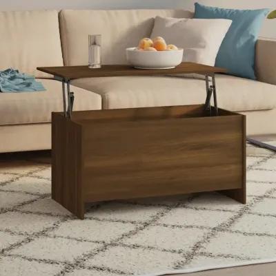 Coffee Table Brown Oak 40.2"x21.9"x20.7" Engineered Wood