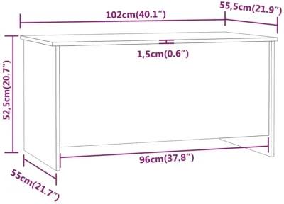 Coffee Table Brown Oak 40.2"x21.9"x20.7" Engineered Wood