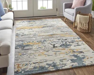 Everley 8644F Gray/Yellow/Blue 5' x 8' Rug